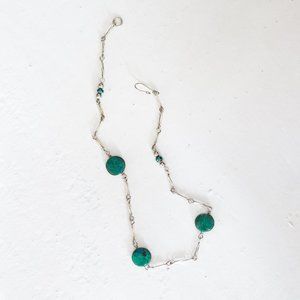 Turquoise & silver choker
